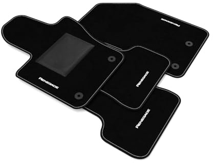 DHCarMats | Alfombrillas de Auto para J33p Renegade Desde 2014 Bordado | Alfombras de Auto Alfombra Compatible | Interior del Habitáculo - Conjunto de Alfombrillas para el Coche