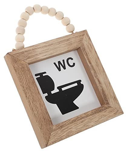 HAWILLOSCH Decorazione Per Bagno Targa Appesa Rustica Per Toilette Segnale Wc Per Ristoranti e Negozi Design Vintage Per Ambienti Accoglienti