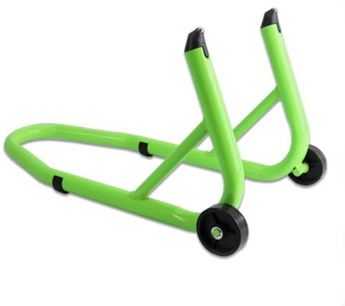 Béquille Avant Moto Universelle pour Prise sous Fourreaux de Fourches - Compatible Fourches Inversées et Standards (Vert)