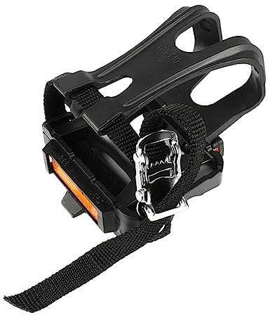 TOKIDNY Fahrrad Pedal Toe Clip Riemen Verstellbare Nylon Zehenclips-Gurte rutschfest Robust Und Langlebig Passend Für MTB Und Rennrad Pedale Ohne Reflektor Schwarz