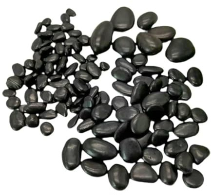 Ciottoli, pietre di fiume, pietre decorative fai da te, lucide, decorazioni per fioriere da interno, aiuole, vasi da interno, nero da 3 a 5 cm