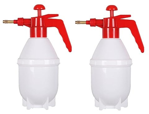 VICASKY Spruzzatore Da Giardino Manuale a Pressione 0,8 L, Flaconi Spray Portatili Per Annaffiare Piante, Ugello Regolabile, Resistente e Ricaricabile Per Uso Interno Ed Esterno, Set Da 2 Pezzi Rosso