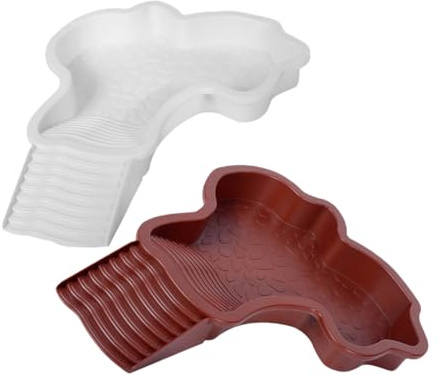 COLLBATH 2 Pièces Tortue Bassin avec Rampe Intégrée pour Reptiles Plateau Baignade et Aire de Nourriture Bain Semi-Aquatique pour Tortues et Lézards Accessoire Habitat
