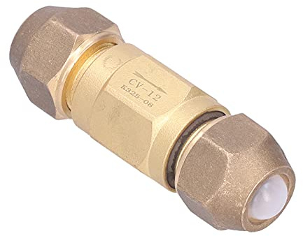 ANKROYU Brass Check Valve 1/2 Inch Non Return Spring Type One Way Flow Control Valve for Air Compressor Hydraulic Systems High Pressure Refrigerant Screw Connection Durable Pneumat
