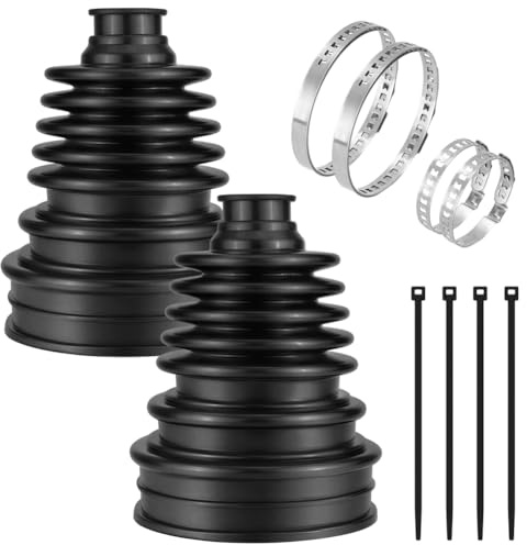 Achsmanschetten Faltenbalg, CV Manschetten Reparatursatz, Antriebswelle manschette mit Metallschellen,Universal Split Constant Velocity Gelenkmanschetten-Ersatzset (02)