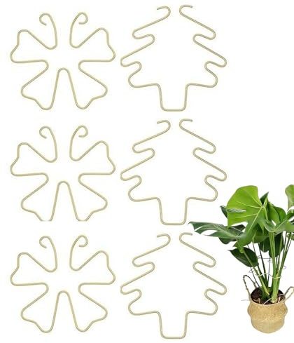 Generico Supporto per Piante Monstera | 6 Supporti Metallici Resistenti alla Ruggine,Reggistelo per Piante rampicante - Monstera in Vaso, Pothos, Crescita Fiori, Casa, Balcone, Giardino