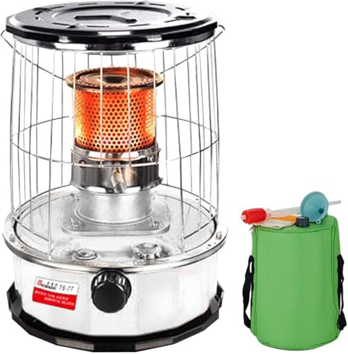 Calentador de estufa de queroseno, estufa de campamento portátil para interiores y exteriores, camping, pesca en hielo, barbacoa, calor ajustable, calefacción envolvente
