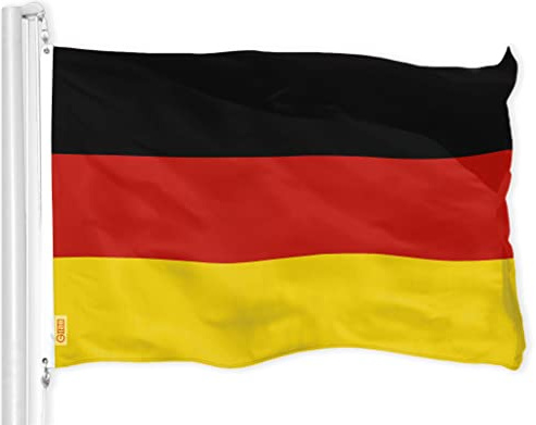G128 Deutschland (deutsch) Flagge | 3x5 füße | Printed 150d - Indoor/Outdoor, leuchtende Farbe, Messing tüllen, qualität Polyester, viel Dicker haltbarer als 100d 75d Polyester