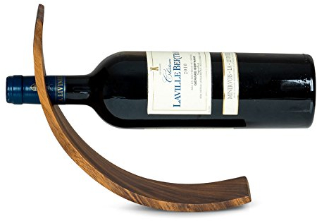 Porte-Bouteille en Bois d'acacia - 28 x 7,5 cm - Idée Cadeau Naturelle - Décoration de Table - Porte-vin