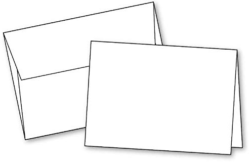 One Jade Lane 5x7, Blank Cards and Envelopes, Blank White Invitation Cards with Envelopes All Occasions, Scored, Heavy Duty Quality Cardstock, Blank Greeting Christmas Cards Printable. (20 Pack)