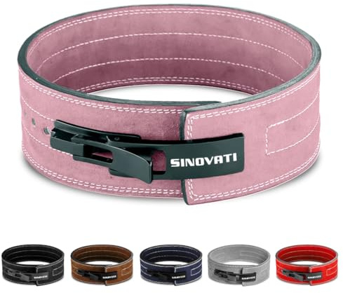 SINOVATI Premium Gewichthebergürtel KDK Gürtel mit Schnalle, Weightlifting Lever Belt für Fitness Powerlifting Krafttraining Bodybuilding, mit 8.5cm / 10cm Höhe, (Pink, S-8.5cm)