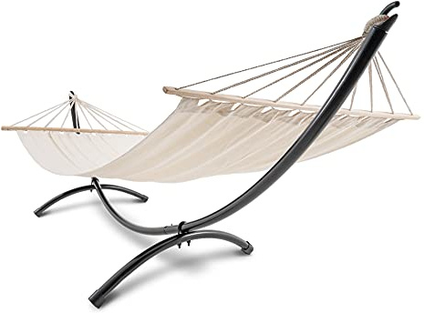 di volio Hängematte Rimini Liegefläche (LxB): 200x100cm Klappfunktion Hängeliege bis 120kg (Creme)