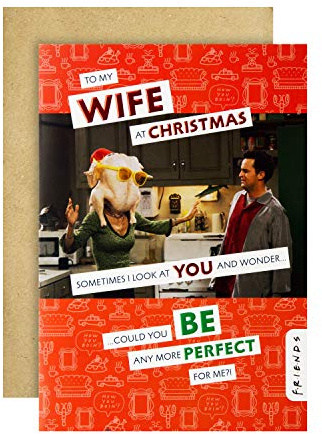 Hallmark Weihnachtskarte für Ehefrau – lustiges Freunde-Design