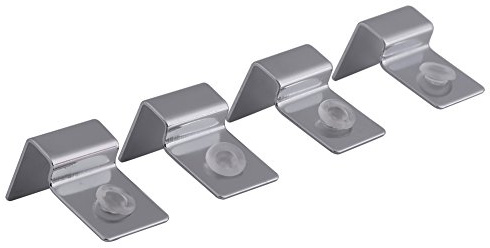 4 Stück Edelstahl Fischglasabdeckung Halterung, Aquarium Abdeckung Glasclip Halter Deckelhalterung Fischschutz(8mm)