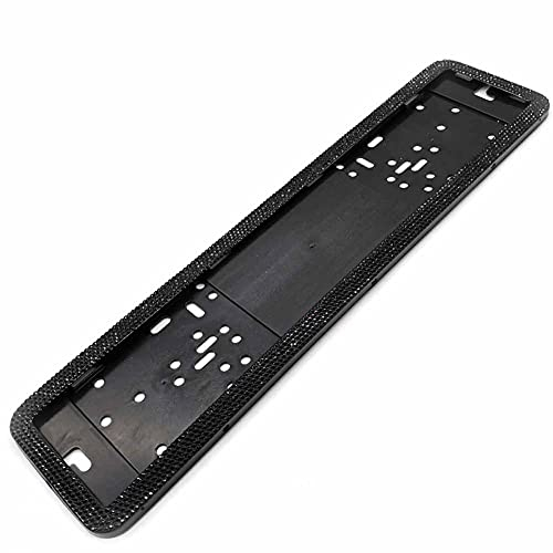 Auto Kennzeichenhalter, Asudaro Rostfreier Stahl Kfz Kennzeichenhalter Diamant Nummernschildhalterung EU Kennzeichen Bling Strass Kennzeichen halterungen Auto Kennzeichen Halterung,Schwarz