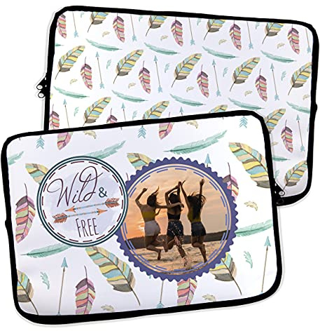 Housse pour Ordinateur Portable et Tablette. Personnalisé avec Nom. Pochette Ordinateur 13 Pouces. Néoprène. Pochette Sacoche pour Chromebook Ultrabook Netbook Tablette. Free