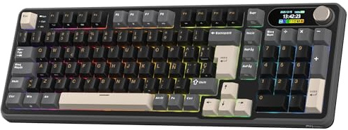 RK ROYAL KLUDGE S98ES Teclado mecánico inalámbrico Pantalla, Español