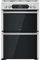 Hotpoint 60cm Dual Fuel Double Oven Cooker - Stainless Steel