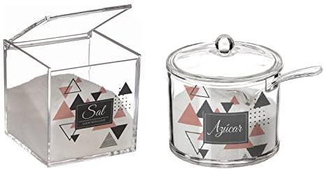 D,casa Salero y azucarero de Cocina Original metacrilato de diseño, recipientes acrilico Almacenamiento… - Moderno