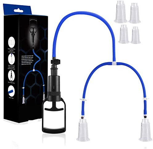 Nippelsauger Brustpumpe Nipple Teaser Mit Doppeltasse Nippelklemmen Brust Vergrößerungs Pumpe Für Frauen Nippel Und Kitzler Labia G-Punkt-Anregung Advanced SM Massage Sex Toys,Doppelte tasse,XS