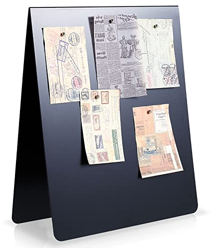 Magnetische Pinnwand für Tischplatten, Magnettafel, trocken abwischbar, Memo-Board, freistehend, Display-Board, Metallstaffelei für Magnet-Display für Tischplatte, Heimbüro, Dekorationen und Zubehör