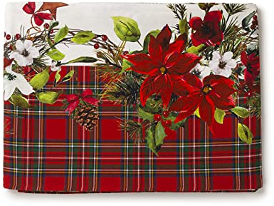 PARAMAISON Tovaglia Natalizia Noel, 12 Posti Rettangolare, Decorazione Natalizia, Stampa digitale, Addobbi per Cucina, 100% Cotone, Ottima Idea Regalo, Made in Italy | 140x240 cm