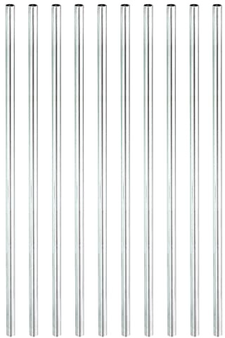 sourcing map 10 Stück Runde Kupplung Mutter M4x0.7mm Innengewinde Silber | 180mm Gewinde Rund Hülse Verbinder Stange Bolzen Rohrmutter Hardware Befestigung, M4x0.7mm, 180mm