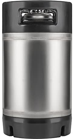 TMCRAFT New 3 Gallon Ball Lock Keg, Stainless Steel Beer Keg with Dual Rubber Handle for Home Brew