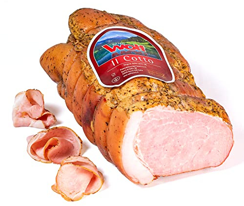 Wolf, Der Schinken Gekochte, Scheibe, Leicht geräuchert mit Buchenholz, Sorgfältig ausgewähltes Schweinefleisch, Glutenfrei, Vakuumverpackt, 800 g (mind. Nettogewicht garantiert)