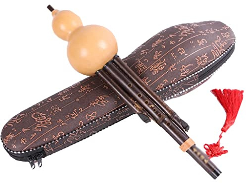 C- Bis B-Ton Lila Bambuskürbisschnitzel Erwachsene Schüler Spielen Kalebasseflöte Bespieltes Flöteninstrument Geschenk Für Ältere Kinder, Freunde (Color : Brown_C-key)