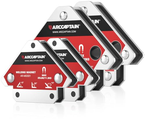 ARCCAPTAIN Welding Magnets 25LB&55LB 4Pcs Welding Magnet Set, Magnetic Welding Holder, Holding Power Welding Accessories