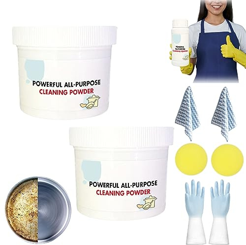Mehrzweck-Reinigungspulver für die Küche, Leistungsstarker Allzweck-Pulverreiniger für die Küche, Powerful All Purpose Cleaning Powder, Foam Rust Remover Kitchen All-Purpose Cleaning Powder (250g-2PC)