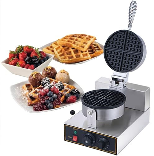 DPQYJPP Macchina per Pancake da 1200 W, Macchina per Waffle 3 in 1, Macchina per Waffle alla Zucca, Macchina per Waffle Rotante, per caffè, Famiglia, Dessert