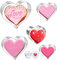 FINEVERNEK Ausstechformen Herz Set-5 Stück, Terrassenkeks-Ausstechformen-Set Herz, Edelstahl Ausstecher Herz für DIY Dessert zum Valentinstag