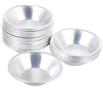 MAGICLULU 20st Eierkuchenboden Eierkuchen-mini-liner Mini-muffin Schokoladenkäsekuchen Kuchen-muffin Küchengerät Eierkuchen-backformen B05 Aluminiumlegierung Backformen Aus Aluminium Metall