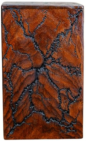 Beste Urne für menschliche Asche, große Holzurne für Einäscherung, Erwachsenen-Urnenbox für Asche, personalisierte Holzurne, Beerdigungsurne für Beerdigung, Holzkiste (Palisander, schwarz, klein, 300