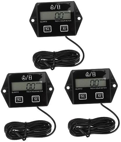 SOLUSTRE 3stücke Induktiver Tachometer Für Motorräder Präziser Drehzahlmesser Mit Stundenakkumulator Und Langlebig Für Motoren Und Motorradzubehör