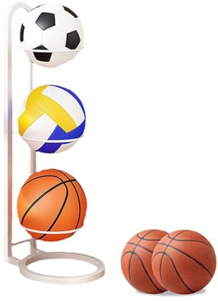 Porta Palloni Da Calcio, Rastrelliera Per Organizzatori Di Pallacanestro, 3/4/5 Livelli Rastrelliera Per Basket, Supporto Per Palle Da Basket, Rastrelliera Verticale Per Basket Calcio Pallavolo
