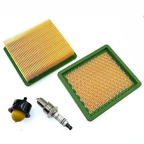 BOOSTI 2x Luftfilter mit Zündkerze Benzinpumpe für Fuxtec FX-RM4639 FX-RM4639ECO FX-RM5196 FX-RM5196 eS FX-RM5196PRO FX-RM1855 FX-RM1860 FX-RM 5.5 5.0 Rasenmäher