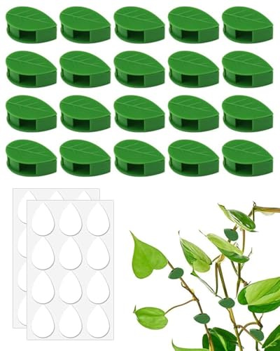 KGDUYC 20 Stück Pflanzenclips, Pflanzenständer Wand, Kletterpflanzenständer Pflanzenclips für Kletterpflanzen Kletterwand Gartenpflanzenstängel
