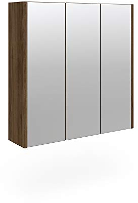Vicco Armario con Espejo para baño Majest, Nogal, 67.4 x 68 cm, Apto para Montaje en Pared y combinable con la Serie Majest