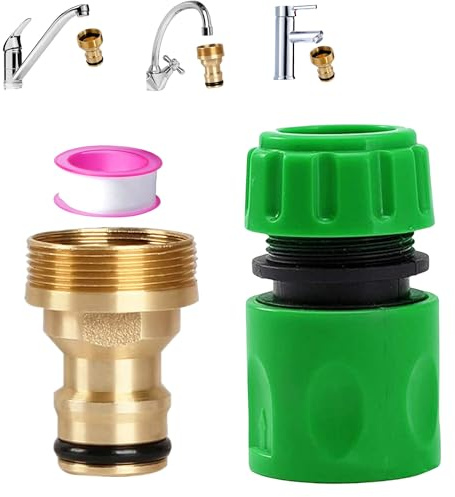 Universal Kitchen Tap Hose Connector 22mm Female 24mm Male Threaded Fitting for Sink Mixer