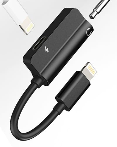 Adaptateur Lightning vers Jack 3,5 mm + Charge (2 en 1), répartiteur Casque pour iPhone 14 13 12 Pro Max, câble AUX Audio pour Apple, connecteur écouteurs, Accessoires Voiture pour iPad, dongle