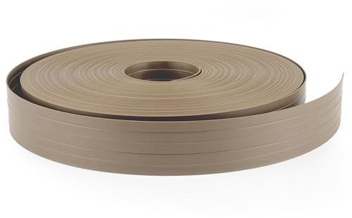 Quest Bande brise-vue en PVC rigide - Rouleau de clôture à double fil - Hauteur : 4,75 cm - Longueur : 50 m - Beige