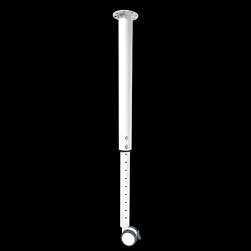 Pieds de table à roulettes réglables, pieds de meubles extensibles pour tables de bar, colonne de support à monter soi-même avec vis incluses (950-1370 mm, blanc) – Améliore la stabilité et la