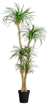 SARKEY Artificial Dracaena Tree, Faux Yucca Tall Fake Floor Plant In Pot, Real Touch Fake Trees, Artificial Silk Tree, For Home Office Living Room Garden Decor Outdoor, Housewarming Gift(190cm)