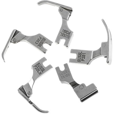 KOCKSHION Juego De Prensatelas Industriales Para Máquina De Coser Industrial, 5 Piezas De Acero Plateado, Compatible Modelos S518ns, P36ln, P36n, P351, P363, Accesorios Para Costura Profesional Taller