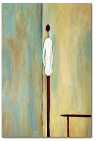 Mintura Großes Kunstwerk, handgemalte Figur, Ölgemälde auf Leinwand, handgefertigt, moderne Wandkunst für Wohnzimmer, Dekor, fertig zum Aufhängen, mit Rahmen, B 60 x H 90 cm