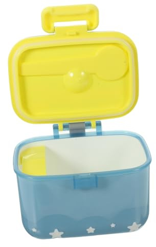 HONITANO Milchpulverbox für Babys aus Polypropylen und Silikon Mikrowellengeeignet und Leicht zu Reinigen für Täglichen Gebrauch und Unterwegs Blauer Milchpulverspender