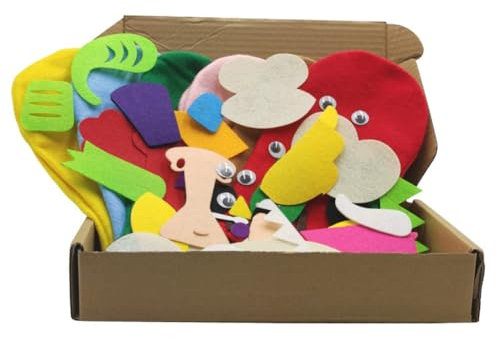 Wadakada Handpuppen-Bastelset, Bastelset Aus Filzspielzeug für Kinder, Sockenpuppe Selbst Basteln